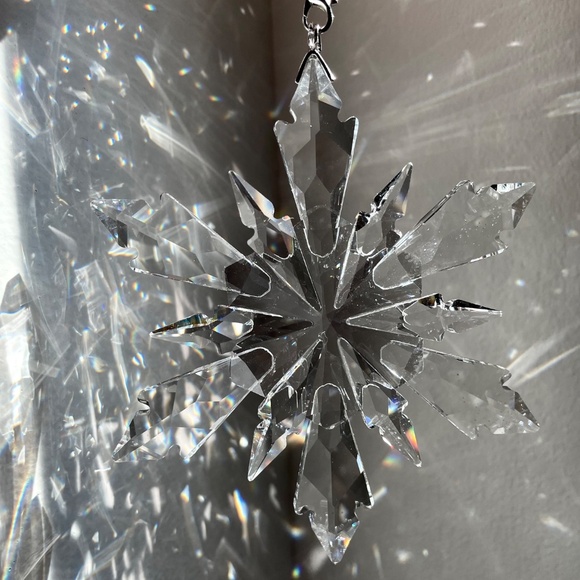 Crystal Snowflake Sun Catcher Christmas Tree Decor Czech Bohemia Crystal Gift - Picture 5 of 7